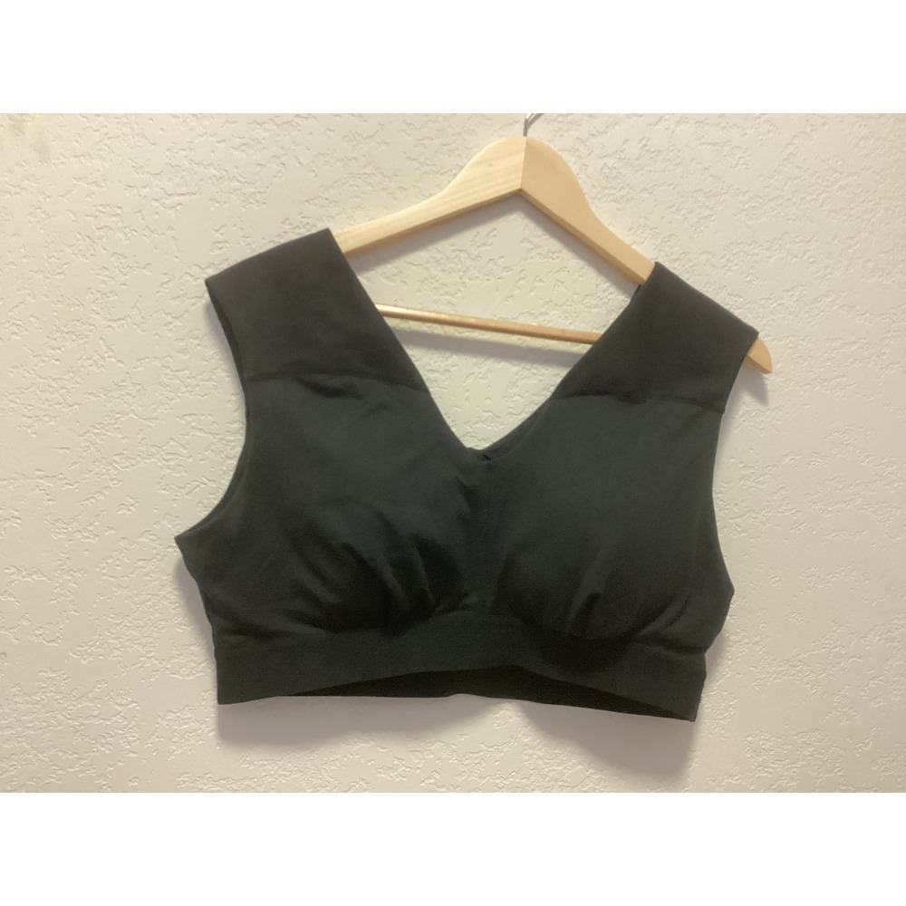 Tommie Copper Compression Sports Bra Womens 2XL Black Copper Znergy Support